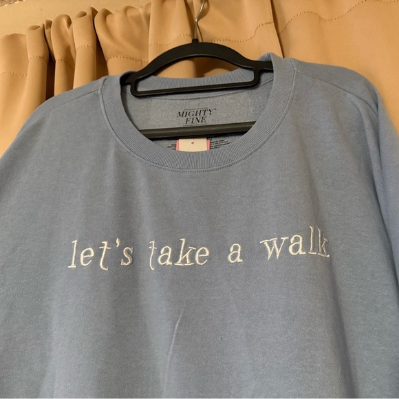 NWT, 2X “Let’s take a walk” crew neck sweater. - Picture 9 of 9